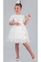 Girl's sequined graduation gown - special occasion puffy dress with sequin detail