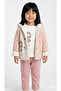 Girl's Plush Coat and Pants Set (1-2-3 Years Old)