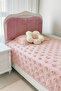 Powder Single Bedspread 180X250 cm with Full Tassels, Densely Woven