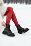 Water and Cold Resistant Non-Slip Sole Zippered Waterproof Women's Boots with Fur Inside - 2