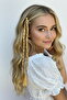Yellow Color Knitted Hair Figured Collet Buckle