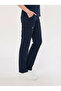Nova Pants - Navy Blue Straight-Leg Women's Stretch Fabric Stretchy Nurse and Doctor Uniform Scrubs Bottom Only Scrubs - 4