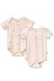 Baby 2-Pack Short Sleeve Bodysuit 100% Organic Cotton, Baby-Newborn-Csy8176