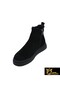 Women's Black Genuine Suede Boots 505320063-1 - 4