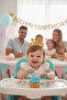 1 Year Old Eva Glitter Birthday Crown Gold 1 Piece