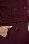 Women's Belted Cashmere Coat 9162 - Burgundy - 5