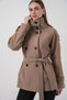 Women's Belted Cashmere Coat 9162 - Stone - 4