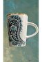Valmora Embossed Pattern Ceramic Mug with Spoon 280 ml - 2