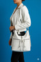 Soft Faux Leather White Women's Bag Suitable for Hand Shoulder and Back Use 34*39 cm - 2