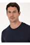 Navy Blue Slim Fit Crew Neck Knitwear T-Shirt 50309840-Vr033 - 2