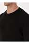 Black Slim Fit Cotton Blend Crew Neck Thessaloniki Knitwear Sweater 50318976-Vr046 - 7