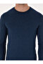 Indigo S Slim Fit Cotton Blend Crew Neck Knitwear Sweater 50318676-Vr028 - 6