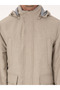 Beige Wool Blend Hooded Flannel Cashmere Coat 50311425-Vr011 - 7