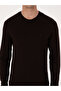 Brown Slim Fit Cotton Blend Crew Neck Basic Knitwear Sweater 50318620-Vr029 - 6