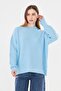 Oversize Soft Textured Comfortable Fit Women's Sweater - Crew Neck & Loose Fit - 4
