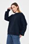 Plain Knit Oversize Soft Texture Young Women's Sweater - Crew Neck & Loose Fit - 5
