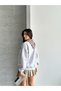 Oversized Sweatshirt with Scarf and Embroidery Detail - 5