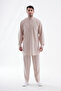 Men's Berat Hajj and Umrah Outfit Double Bottom Top Viscose Afghan Suit Beige