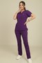 Sea Business Women's Terycotton Bat Sleeve Purple Color Scrubs Suit - 4