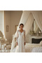 White Wedding Dress Embroidered Evening Bride Dress Vintage Lace Tulle SC8801 - 7