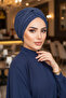 Navy Blue Sparkling Twist Detailed Bonnet