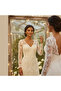 White Wedding Dress Embroidered Evening Bride Dress Vintage Lace Tulle SC8801 - 5