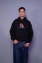 The Muhabbet Printed Oversized Unisex Black Hoodie - 7