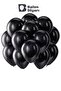 5 Colorful Black Balloons - Premium Latex
