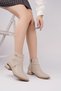 L01-Cross-Toked Women's Casual Boots Short Heeled 3cm Heel - 4