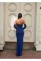 Strapless Tas Design Slit Fish Evening Dress 583339 Cobalt - 2