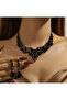 Complete Black Zircon Stone Necklace Earring Set
