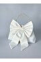 White Sequined White Bow Portfolio Evening Dress Clutch Bag