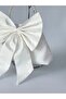 White Sequined White Bow Portfolio Evening Dress Clutch Bag - 3