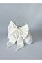 White Sequined White Bow Portfolio Evening Dress Clutch Bag - 6