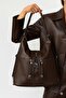 Soft Faux Leather Brown Women's Bag Suitable for Hand, Shoulder and Back Use (Width 33 Cm, Length 39 cm)