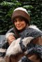 British Royal Style Kalpak Hat Women's Winter Beanie Plush Faux Fur -Mink Cream Dark Coffee - 4