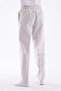 Men's Comfortable Fit Elastic Waist Linen Hajj and Umrah Shalwar Trousers Cream - 3