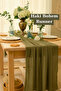 Bohemian Table Runner Tablecloth Modern Home Decor Wedding Engagement Special Occasion Tablecloth Dowry Set 100% Cotton - 3