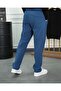 Men's Blue Elastic Waist Lace-Up Thick Wicking Pattern Jogger Pants - 3