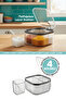 4 Compartment Spice Rack with Spoon and Lid Suitable for Tabletop Use Spice Rack