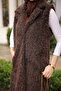 Brown Bag Gifted with Angora Plush Fur Coats Vest - 3