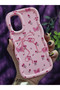 Pink Phone Case with Butterfly Ribbon and Flower Pattern Compatible with Samsung Galaxy A32