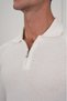 Men's White High Quality Thessaloniki Knit Polo Neck Zipper Detailed Knitwear Sweater - 8