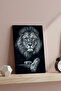 1 Piece Yellow Red Eyed Lion Black White Wooden Mdf Table - 4