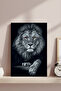 1 Piece Yellow Red Eyed Lion Black White Wooden Mdf Table - 5