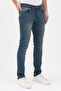 Blue Brown Men's Jeans Skinny Fit Jeans Tinted Narrow Nails - 2