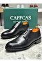 Genuine Leather Black Handmade Classic Men's Shoes 10072-70 - 5