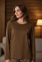 Women's Long Sleeve Coffee Pajama Set - 2