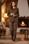 Women's Long Sleeve Coffee Pajama Set