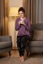 Women's Long Sleeve Pajama Set Dusty Rose - 3